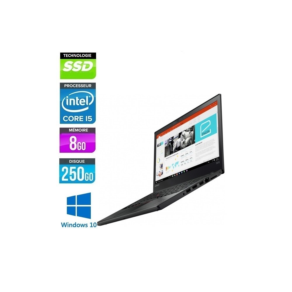 Ordinateur portable Lenovo Thinkpad T480 Intel Core i5 écran 14