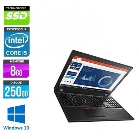 LENOVO ThinkPad T580 Quad Core i5-8250  8Go 256Go NVMe LED 15,6" Full HD Windows 10 ou 11 Pro 64Bits GARANTIE 2 ANS