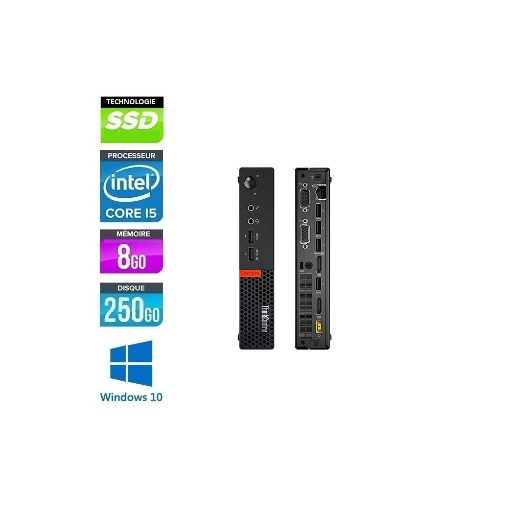 LENOVO Thinkcentre M710q Micro Quad Core i5 8Go Ram 256Go SSD