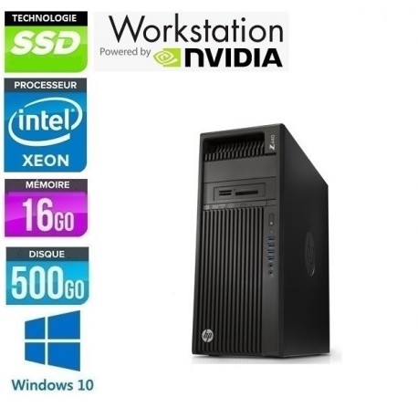 HP Z440 Six Core Xeon 16Go Ram 512Go SSD Vidéo NVidia K2200 Windows 10 ou 11 Pro 64 GARANTIE 2 ANS