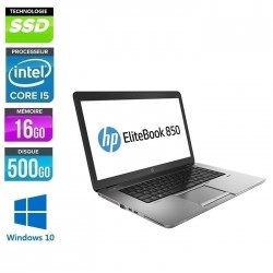 Elitebook 850 G3 Core i7 16Go Ram 256Go SSD LED 15.6''  Windows 10 Pro 64Bits GARANTIE 2 ANS